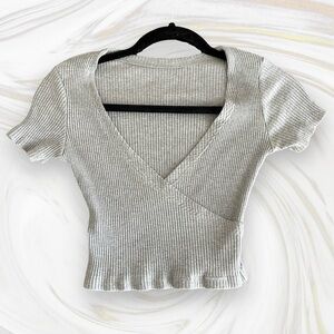 Urban outfitters gray crop top